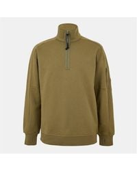 C.P. Company - Lens Arm Quarter Zip Sweatshirt - Lyst