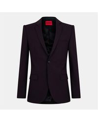 HUGO - Single Breasted Suit Jacket - Lyst