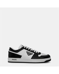 Prada - Downtown Leather Low Top Trainers - Lyst