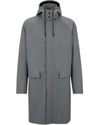 BOSS - P Jared Hood Overcoat - Lyst