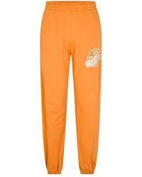 Off-White c/o Virgil Abloh - Autumn Winter Fleece Sweatpants, Closed Hem Trousers - Lyst