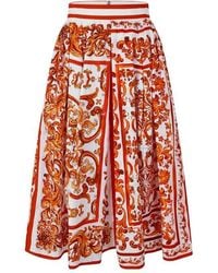 Dolce & Gabbana - Dg Midi Skirt Ld63 - Lyst
