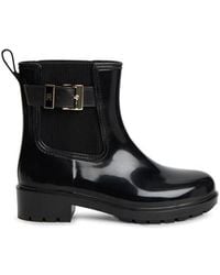 Tommy Hilfiger - Shiny Buckle Cleat Rain Boots - Lyst
