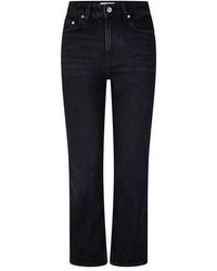 Ganni - Betzy Cropped Straight Leg Jeans - Lyst