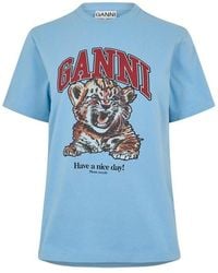 Ganni - Graphic T-Shirt - Lyst