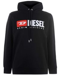 DIESEL Division Overhead Black Hoodie