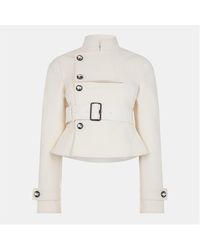 Burberry - Cotton Funnel Neck Long Sleeve Quilted Jacket - Lyst