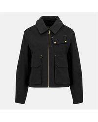 Barbour - Warlock Heavy Cotton Faux-Velvet Collar Boxy Coach Jacket - Lyst