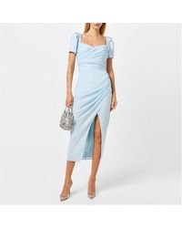 Self-Portrait - Crepe Midi Dress - Lyst