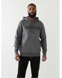 TRUE RELIGION - Over-The-Head Painted Logo Hoodie - Lyst