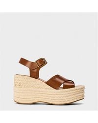 Chloé - Isla Wedge Heeled Sandals - Lyst