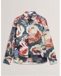 Ted Baker - Floral Long-Sleeve Patterned Shirt - Lyst