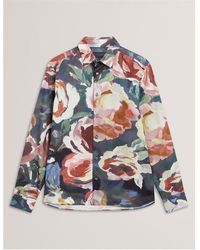 Ted Baker - Floral Long-Sleeve Patterned Shirt - Lyst