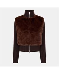 Moose Knuckles - Dua Bunny Textured Relaxed Fit Cardigan - Lyst
