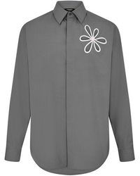 Fendi - Long Sleeve Patterned Shirt - Lyst