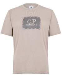 C.P. Company - Block Logo Regular Fit T-Shirt - Lyst