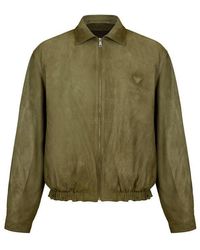 Prada - Suede Leather Jacket - Lyst