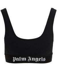 Palm Angels - Classic Logo Non Wired Low Impact Sports Bra - Lyst