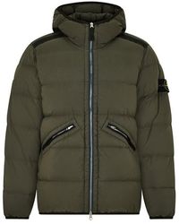 Stone Island - Hooded Down Jacket - Lyst