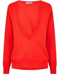 Prada - V-Neck Jumper - Lyst