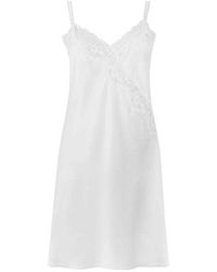 Ralph Lauren - Satin Lace-Trim Chemise - Lyst