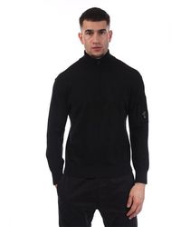 C.P. Company - Extrafine Merino Wool Half-Zip Sweater - Lyst