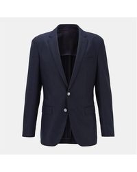 HUGO - Tailored Long Sleeve Zip Blazer - Lyst