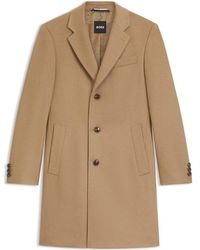 BOSS - Hbb Hyde Long Sleeve Lapel Overcoat - Lyst