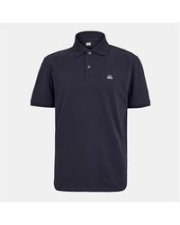 C.P. Company - Logo Pique Short-Sleeve Polo Shirt - Lyst