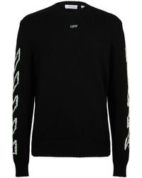 Off-White c/o Virgil Abloh - Diagonal Arrow Crew Neck Jumper - Lyst