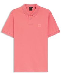 BOSS - Passenger Logo-patch Cotton-blend Piqué Polo Top - Lyst
