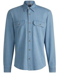 BOSS - H-Liam-Kenb Long Sleeve Plain Shirt - Lyst