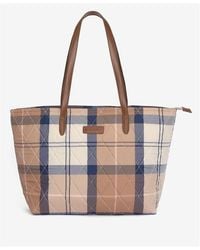 Barbour - Wetherham Quilted Tartan Tote Bag - Lyst