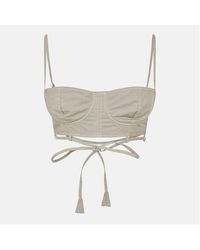 Gucci - Twill Top With Tie Detailing - Lyst
