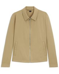 BOSS - Beckham Cotton Zip Long Sleeve Overshirt - Lyst