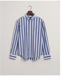 GANT - Regular Fit Wide Striped Broadcloth Shirt - Lyst
