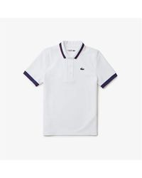 Lacoste - Uv Protect Stripe Collar Tennis Polo Shirt - Lyst