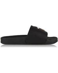 Giuseppe Zanotti Nikel Logo Sliders - Black