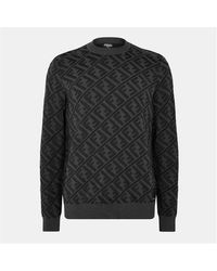 Fendi - Diagonal Ff Monogram Knit Jumper - Lyst