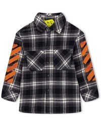 Off-White c/o Virgil Abloh - Diagonal Check Flannel Shirt Infants - Lyst