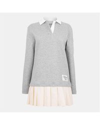 Moncler - Pleat Pleated T-Shirt Dress - Lyst