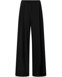 Norma Kamali - Pleat Pant Wide Leg Trousers - Lyst