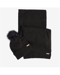 Barbour - Sparkle Beanie & Scarf Gift Set - Lyst