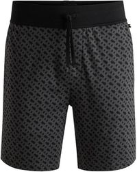 BOSS - Relaxmono Jersey Relaxed Fit Fleece Jogger Shorts - Lyst