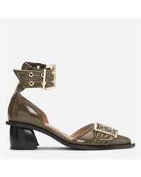Ganni - Block Heel Court Shoes - Lyst
