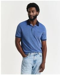 GANT - 4-Colour Oxford Piqué Polo Shirt - Lyst