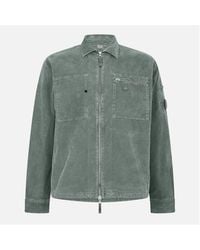 C.P. Company - Corduroy Long Sleeve Zip Overshirt - Lyst