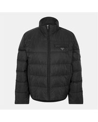 Prada - Re-Nylon Long Sleeve Short Puffer Jacket - Lyst