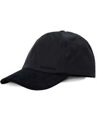 Barbour - Ashby Waxed Cotton With Cord Peak Cap - Lyst