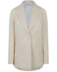 Off-White c/o Virgil Abloh - Wool-Mix Structured Raw-Edge Suit Jacket - Lyst